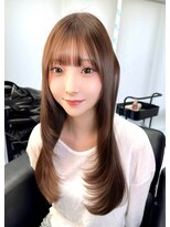 ユアーズヘア 神楽坂はなれ店(youres hair)&nbsp;顔周りレイヤー サイドバング レイヤーカット センターパート