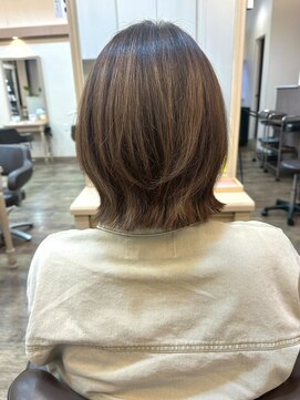 髪質改善/顔周りレイヤーカット/グレージュ[千葉/千葉駅]