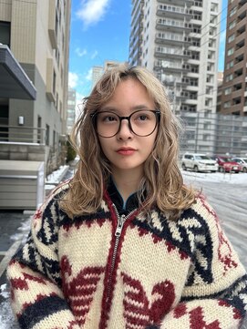 ブリーチカラー2トーンデザインカラー札幌大通駅バスセンター駅