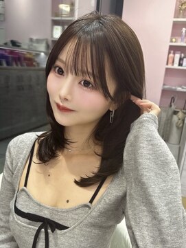 アディション 新宿(ADITION) 艶感UP◎髪質改善ブラウンカラーレイヤーカット×髪質改善/新宿f