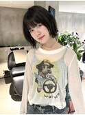 冬カラー◎切りっぱなしボブ×外ハネ20代30代