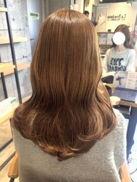 ラボヌールヘアーパルフェ 大宮西口店(La Bonheur hair parfait) ハニーベージュ/くびれ巻き/ブリーチなし/ダブルカラー
