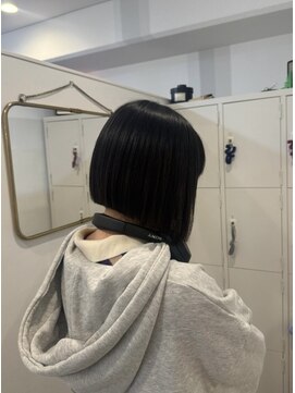 エイチ 梅田(H) 50代ハンサムショートショートバレイヤージュクラゲヘアパーマ