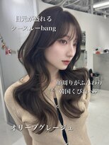 ハピネス 梅田茶屋町店(HAPPINESS)&nbsp;レイヤー/韓国ヘア/顔周りカット/ブリーチなし/ヘーゼルベージュ