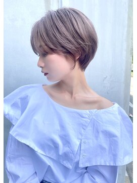 プランツヘアー 高宮店(Plants hair) 大人ショート 似合わせピンクベージュショート 高宮平尾大橋