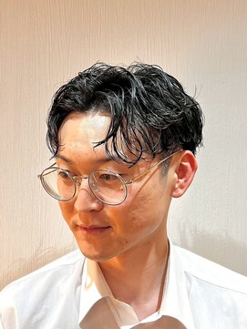 ジェントル(GENTLE) 大人センターパート×ニュアンスパーマ