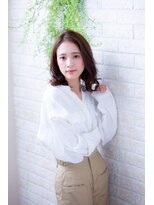 ヘアーアートシフォン 池袋西口店(Hair art chiffon)&nbsp;モードクラシカルの姫カット&ミルクティーカラーセミディ池袋