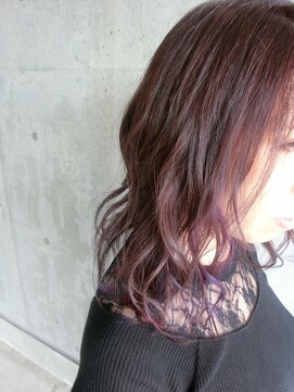 ヘアーアンドメイク ルシア(hair&make Lucia) インナーカラー紫