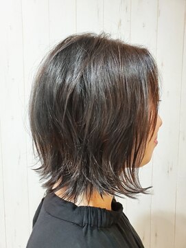 ククル ヘアー(cucule Hair) 京都・西院cuculehai　ダークアッシュで外はねボブ