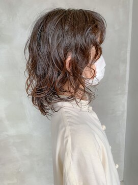 テトヘアー(teto hair) ミディアムウルフ、ボブウルフ、ウルフパーマ、ニュアンスパーマ