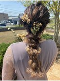 結婚式お呼ばれ編みおろしスタイル