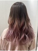 ピンクブラウングラデーション