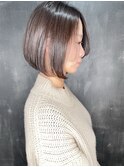 【morio池袋】前下がり丸みボブ