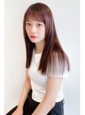 艶髪ストレート×ピンクブラウン