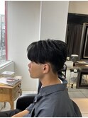 シースルーマッシュ　センターパート　ニュアンスパーマ