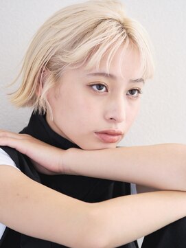 ミンクス渋谷スマートサロン(MINX shibuya smart salon) 美髪 ピンクブラウン 切りっぱなしボブ エアリーロング