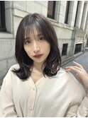 大人可愛い暗髪ミディアムヘア【銀座/有楽町】30代40代50代