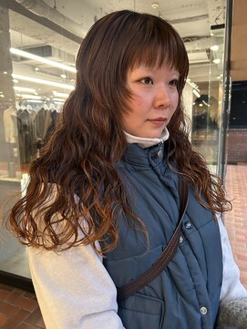 ノラ ヘアーサロン(NORA HAIR SALON) 【大久保】ザクザク顔まわりレイヤーパーマスタイル