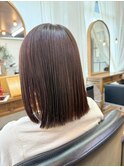 ボブの可愛さを残した縮毛矯正