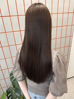 ペレ 栄 アネックス(PELE栄ANNEX)&nbsp;韓国 くびれロング レイヤー ワンホンヘア 小顔前髪