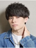 ブルーブラックフェザーパーマスパイキーショートスペインカール