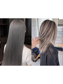 カミカリスマ受賞の実力/ハイライト/バレイヤージュ/エフェクトブリーチで質感の良いホワイトブリーチも◎