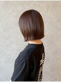 【obje't ciel】切りっぱなしボブ/ショコラブラウン【佐藤早希】