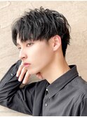 センターパート/波巻きパーマ/スパイラルパーマ/men's