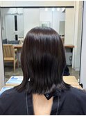 黒髪カタログ/オリーブグレー/小顔に見せるヘア/ココアベージュ