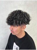 メンズパーマ/波巻きスペインカール/メンズハイライト