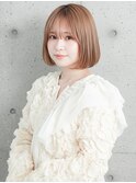 ミルクティーベージュボブ