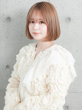 ミルクティーベージュボブ