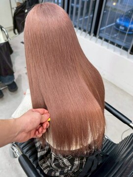 ココアベージュ/髪質改善/ブリーチ/ブラウンカラー