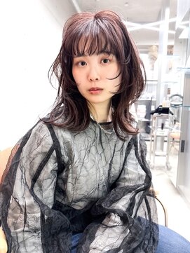 ロマーリ 岡山店(LOMARLIE) フェアリーレイヤー20代30代40代くびれヘアピンクベージュ