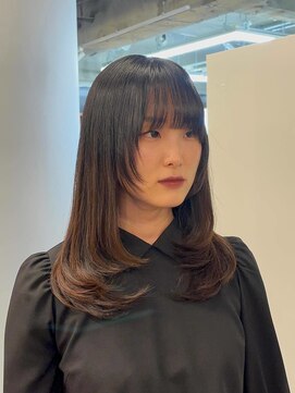 カノエ(canoe) ラベンダーグレージュ顔周りレイヤー20代～50代【西新大濠荒戸】