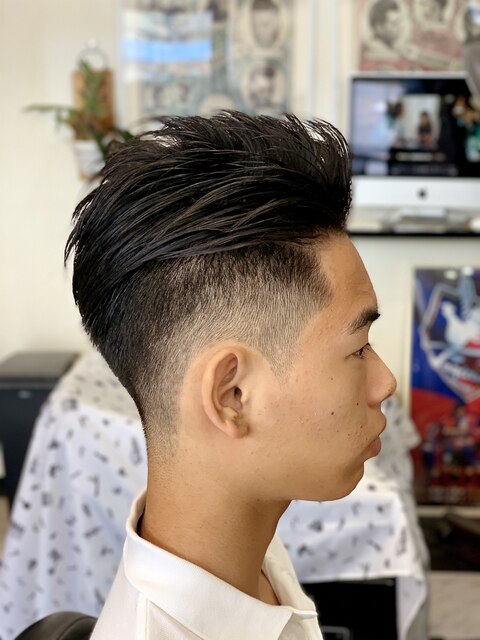 textured messy fade