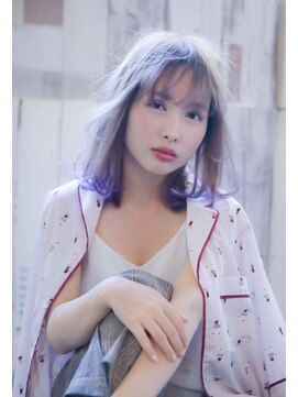 テイラー(Taylor) 【Taylor】大宮　☆裾カラー☆グレーパール×ブルーラベンダー