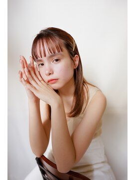 ナンバー アンフィール 渋谷(N° anfeel) オレンジベージュカラー簡単アレンジ