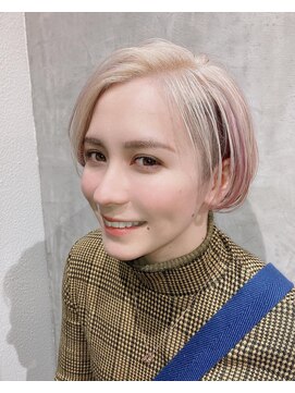 ニコア 千葉(nicoa) ケアブリーチ/ベリーピンクハイライト/TOKIO/千葉/千葉駅