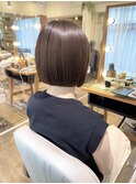 ぷつっとボブ 縮毛矯正 ココアベージュ