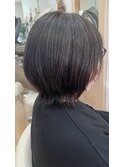 軽めボブ/くびれボブ/くびれショートボブ/黒髪ボブ/ウルフカット