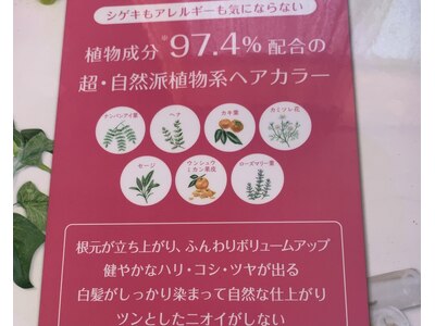 ノンジアミンカラー植物成分97・4％配合