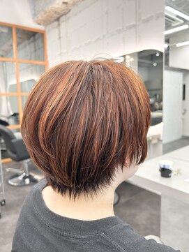 エイト 立川店(EIGHT) ☆マッシュショート×ハイライト×オレンジブラウン