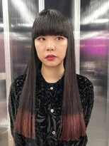 キジ(KIJI) ワイドバングセミロングスタイル×エンドカラー