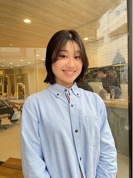 パーク(PAAQ) 【haru】レイヤーボブ//ブリーチなしカラー/ベージュカラー