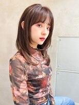 メーヴェ(Mowen) ［mowen］アンニュイ丸みレイヤーミディxアンティークブラウン