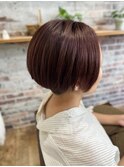 刈り上げショート＋レッドバイオレット