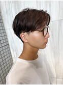刈り上げ前下がりセンターパート×グレージュ!!