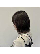 トウキ(touki) 韓国おしゃれタッセルボブ透け感オリーブベージュ