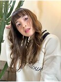 透明感ミルクティーグレージュ/ゆるふわカール/大人可愛い